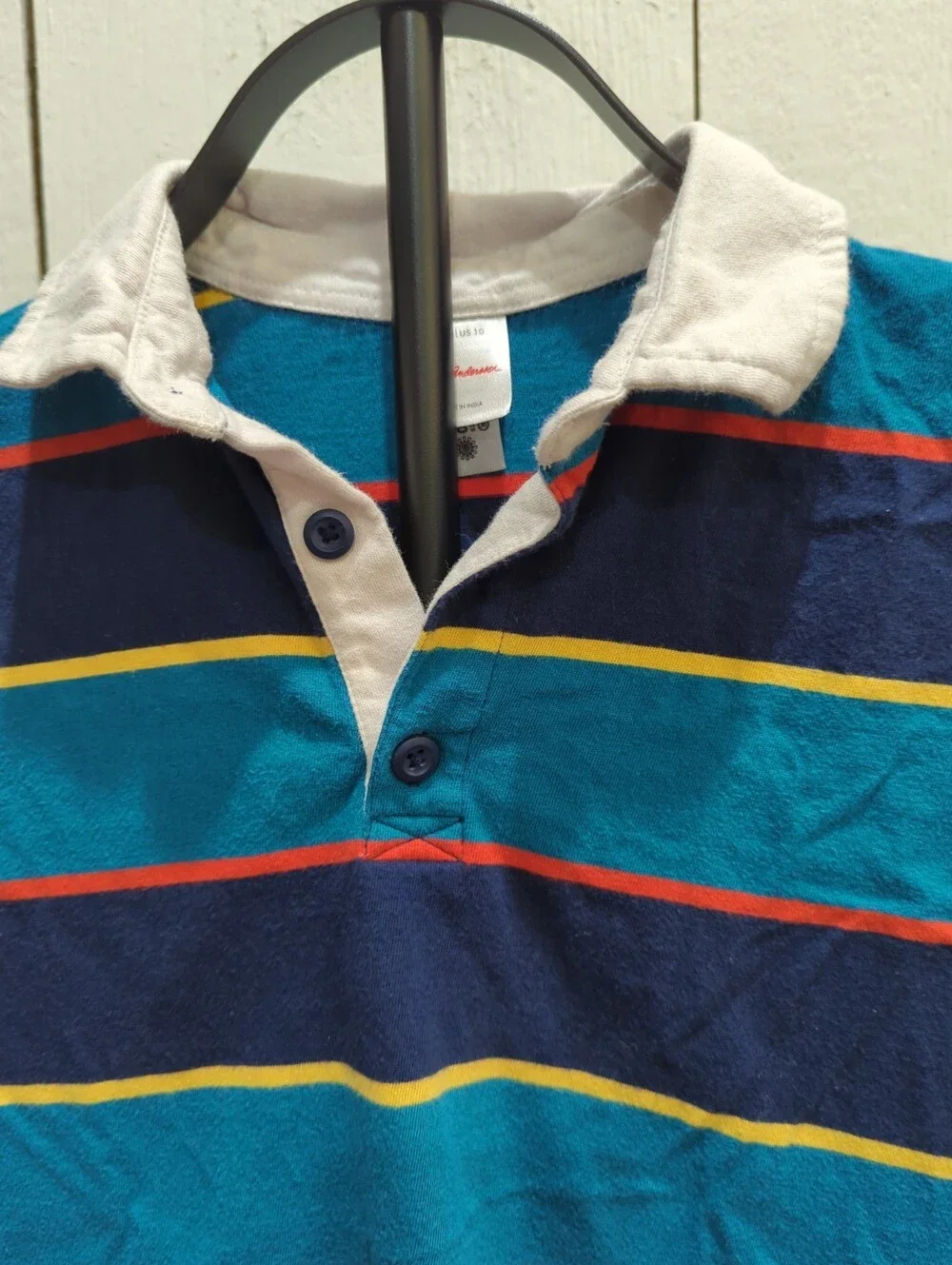 Hanna Anderson Retro Boys Polo Shirt Size 10